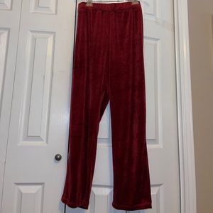 NWOT Burgundy Velour Plus Size Pants